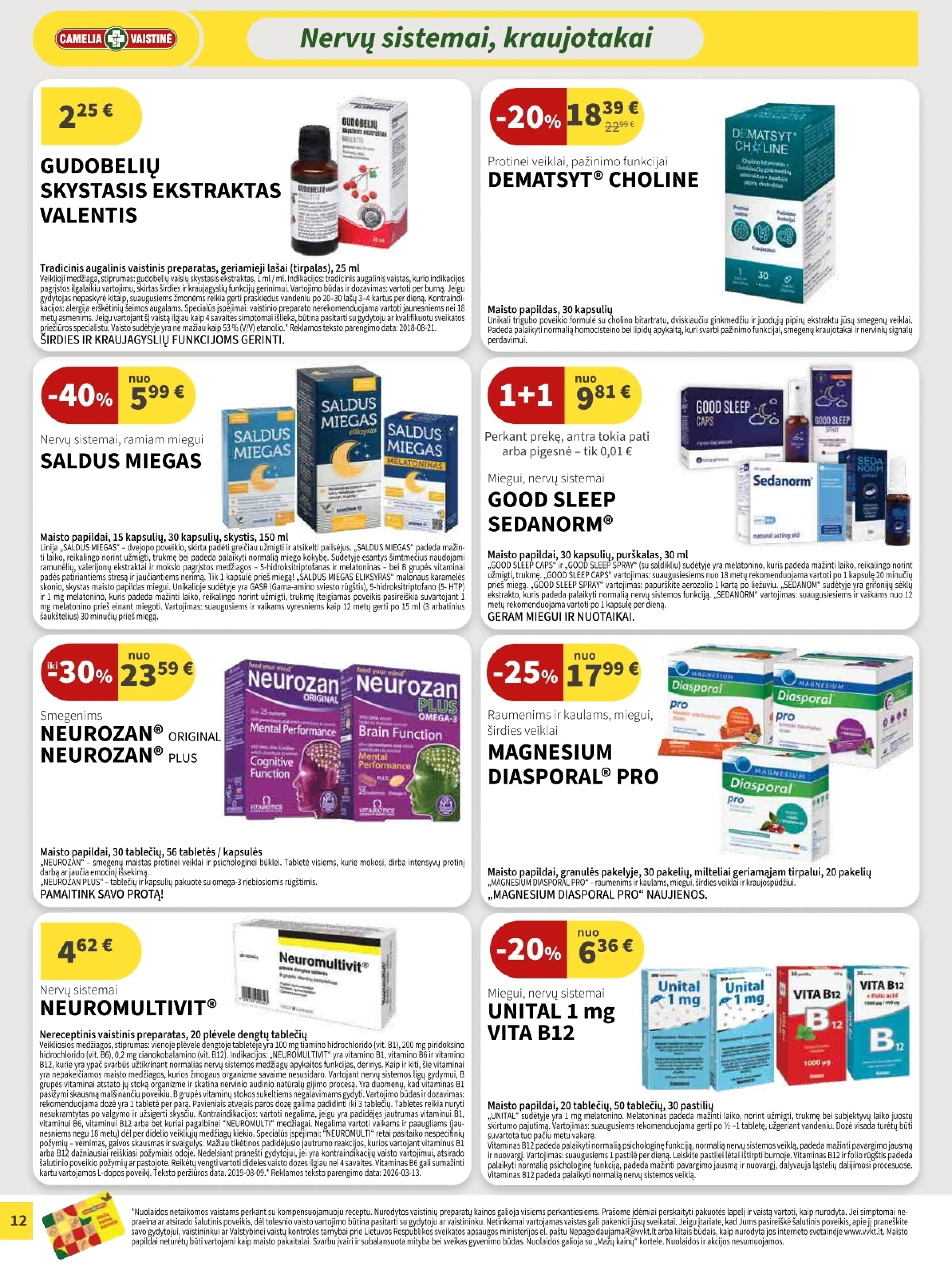 Camelia vaistinė akcijos šią savaitę. Galioja nuo 2026-04-01 iki 2026-04-30 – 12 psl.
