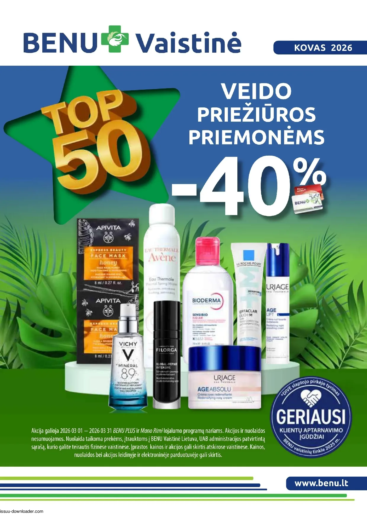 Benu leidinys – 1 psl.