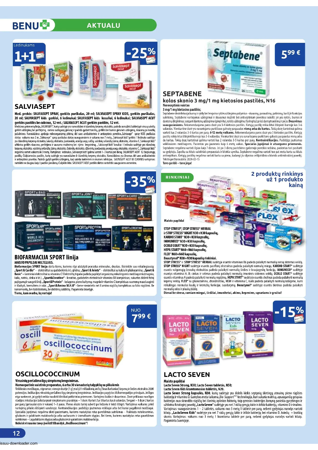 Benu leidinys – 12 psl.