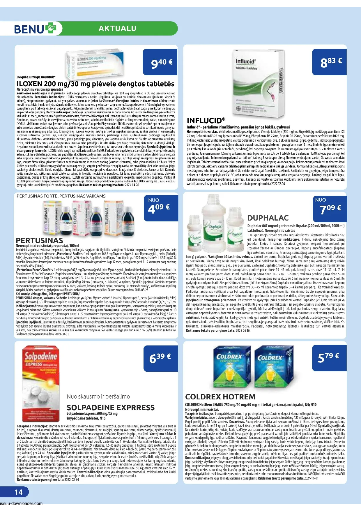 Benu leidinys – 14 psl.