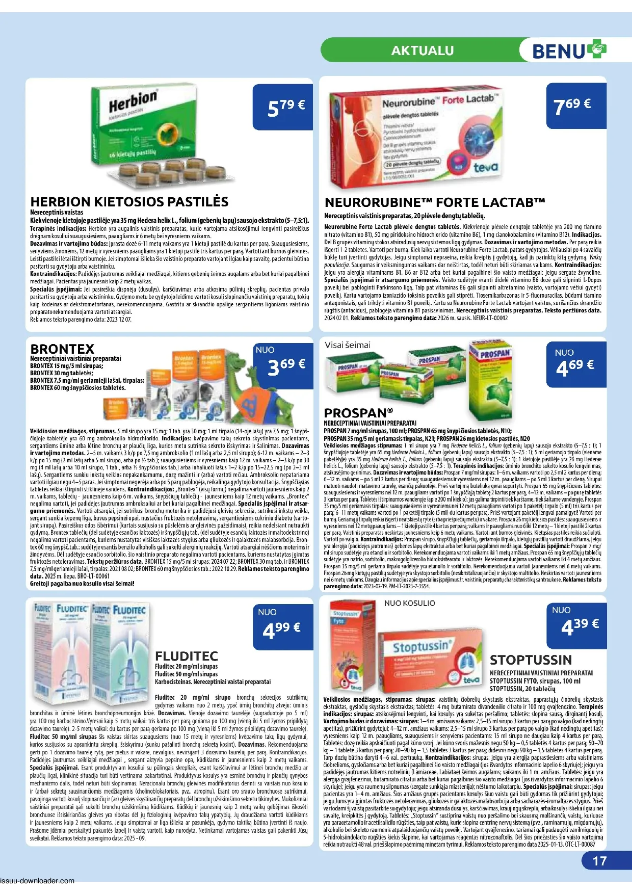 Benu leidinys – 17 psl.