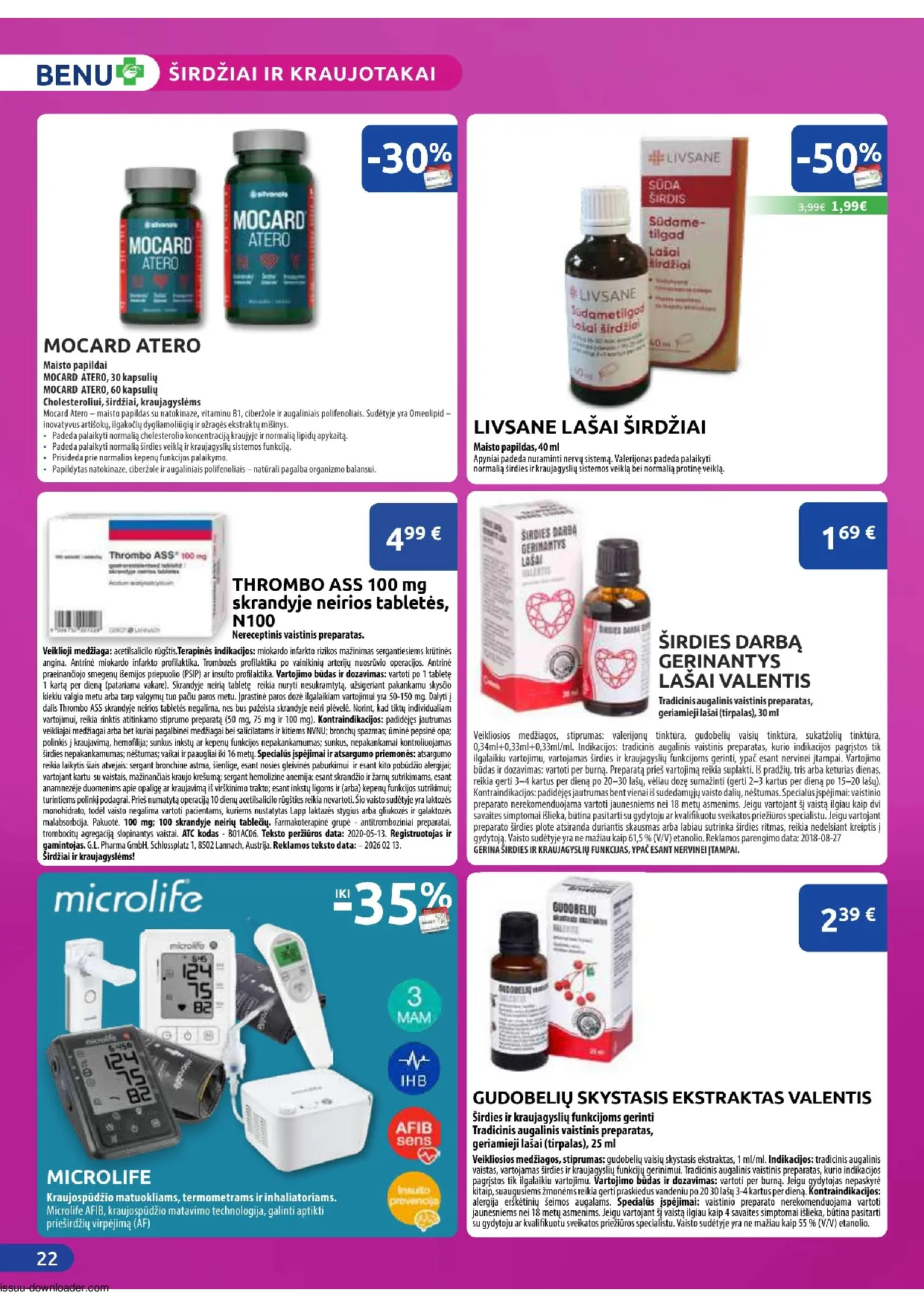 Benu leidinys – 22 psl.