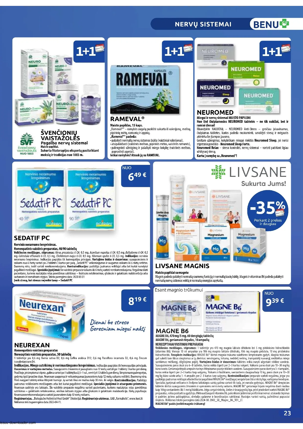 Benu leidinys – 23 psl.