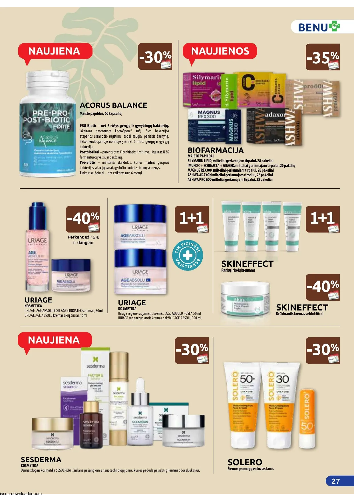 Benu leidinys – 27 psl.