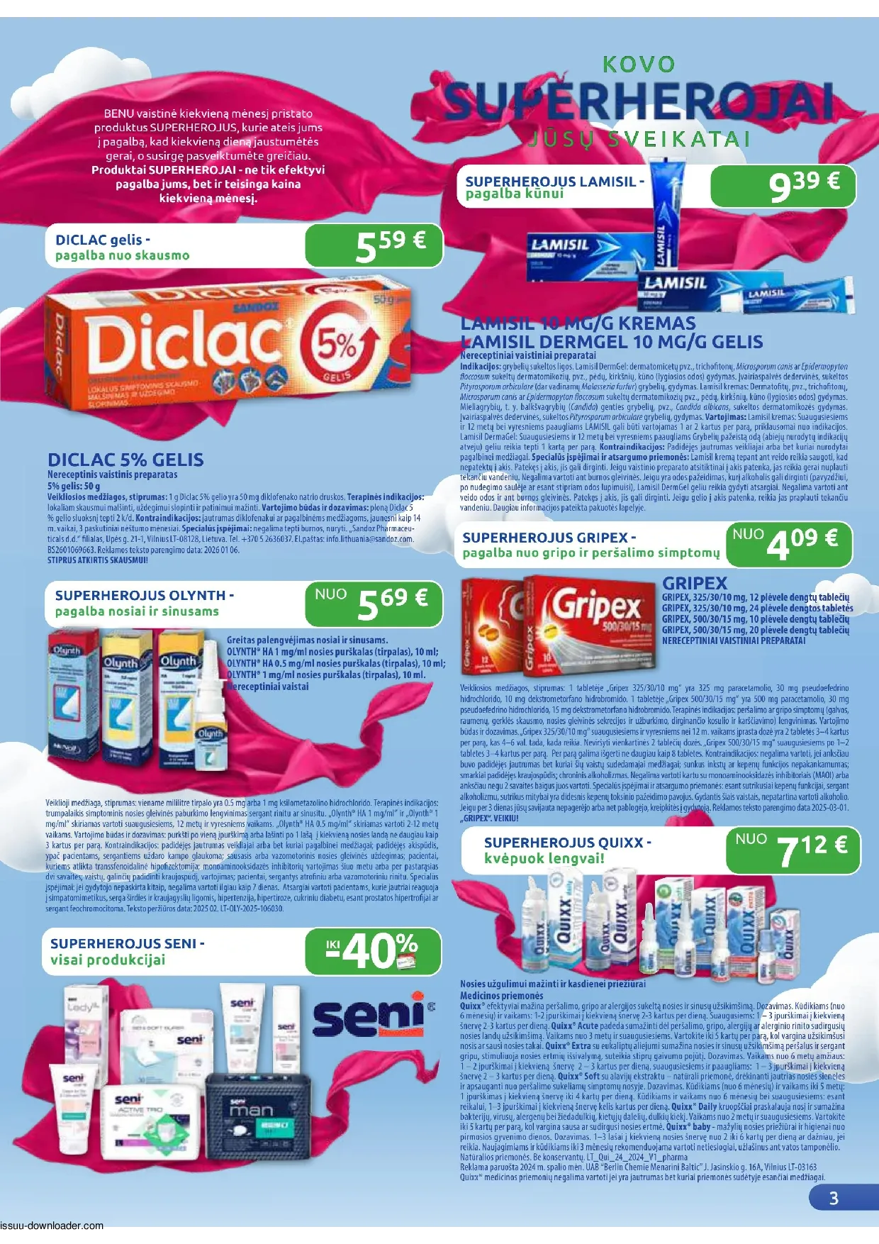 Benu leidinys – 3 psl.