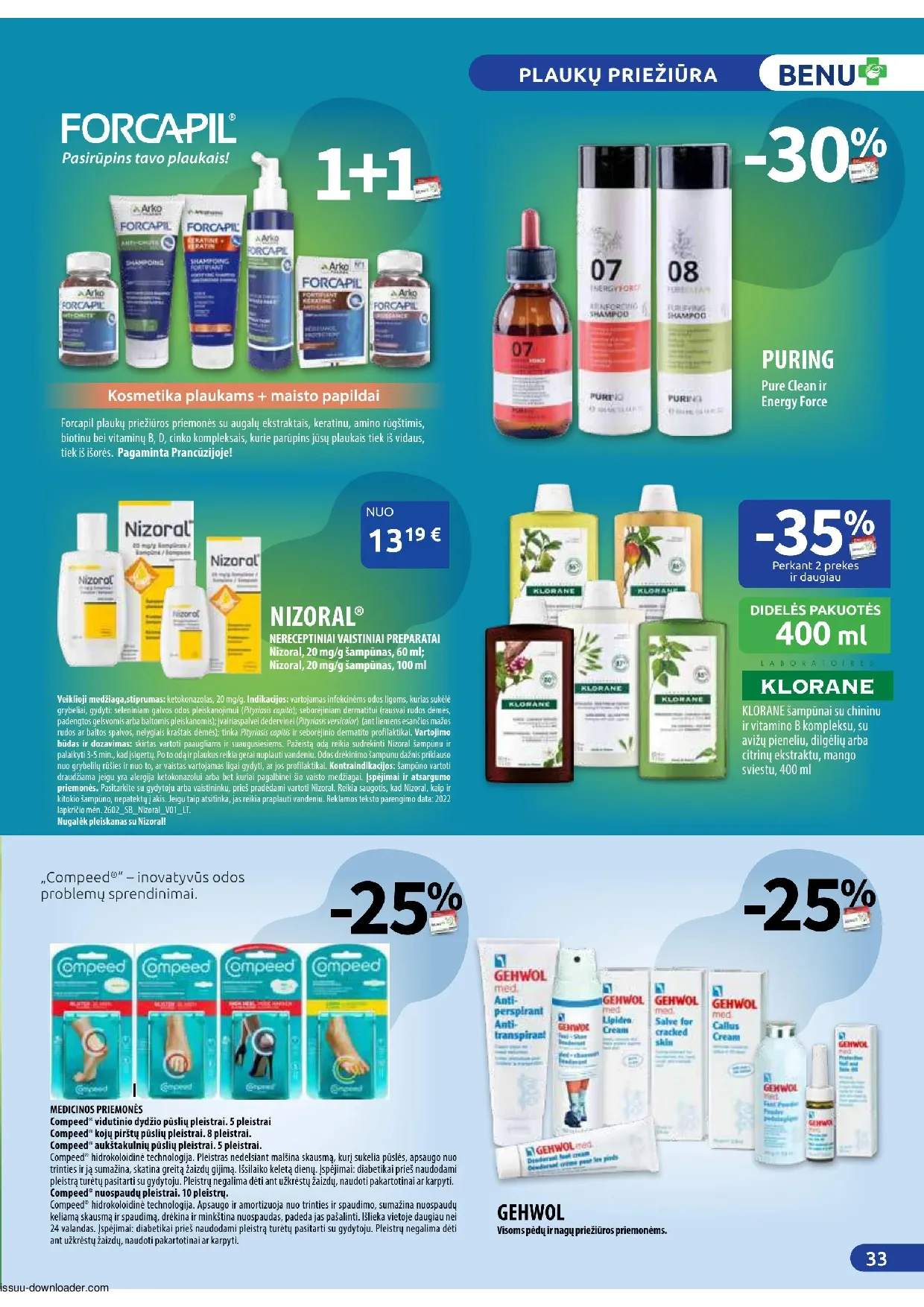 Benu leidinys – 33 psl.