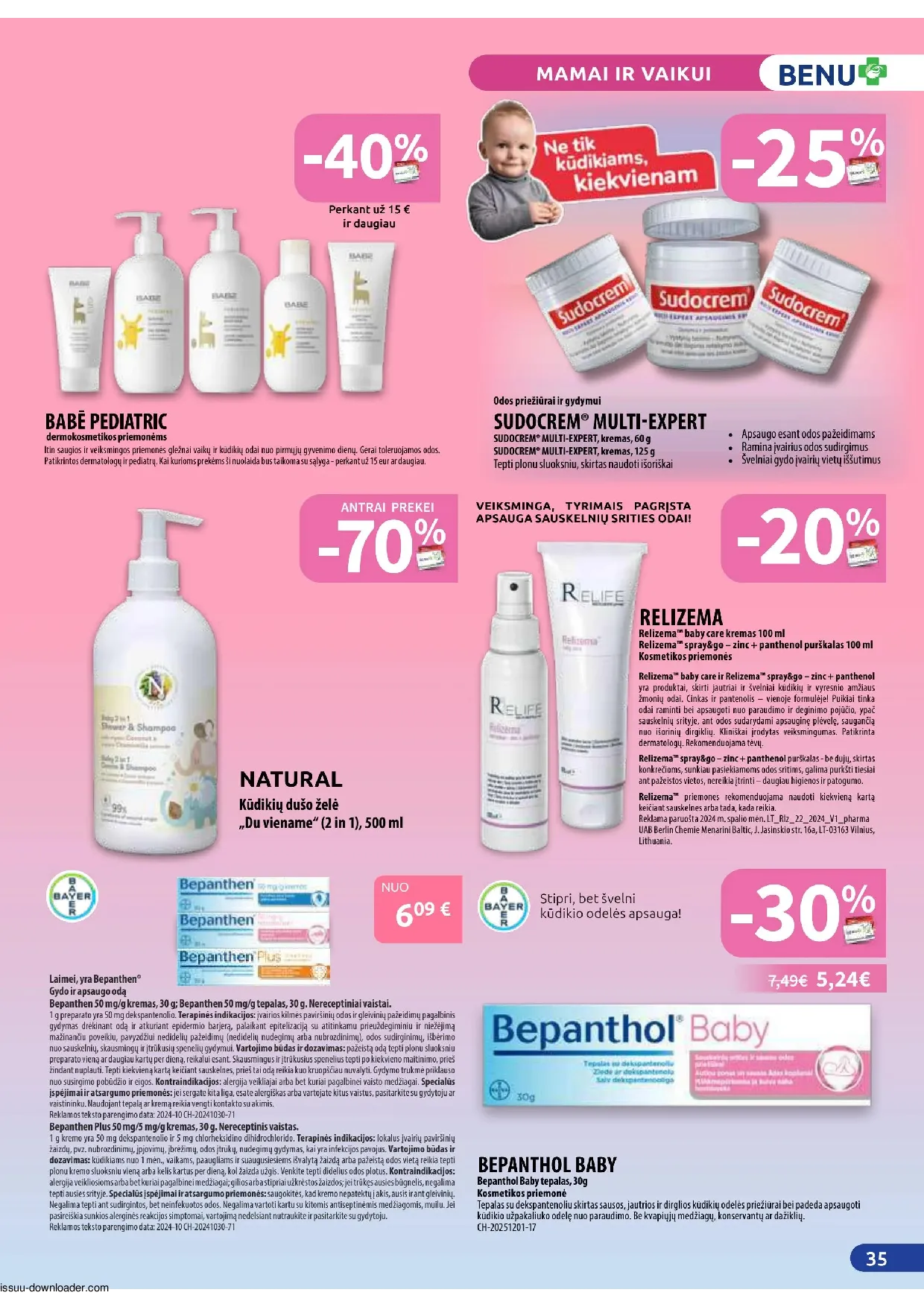 Benu leidinys – 35 psl.