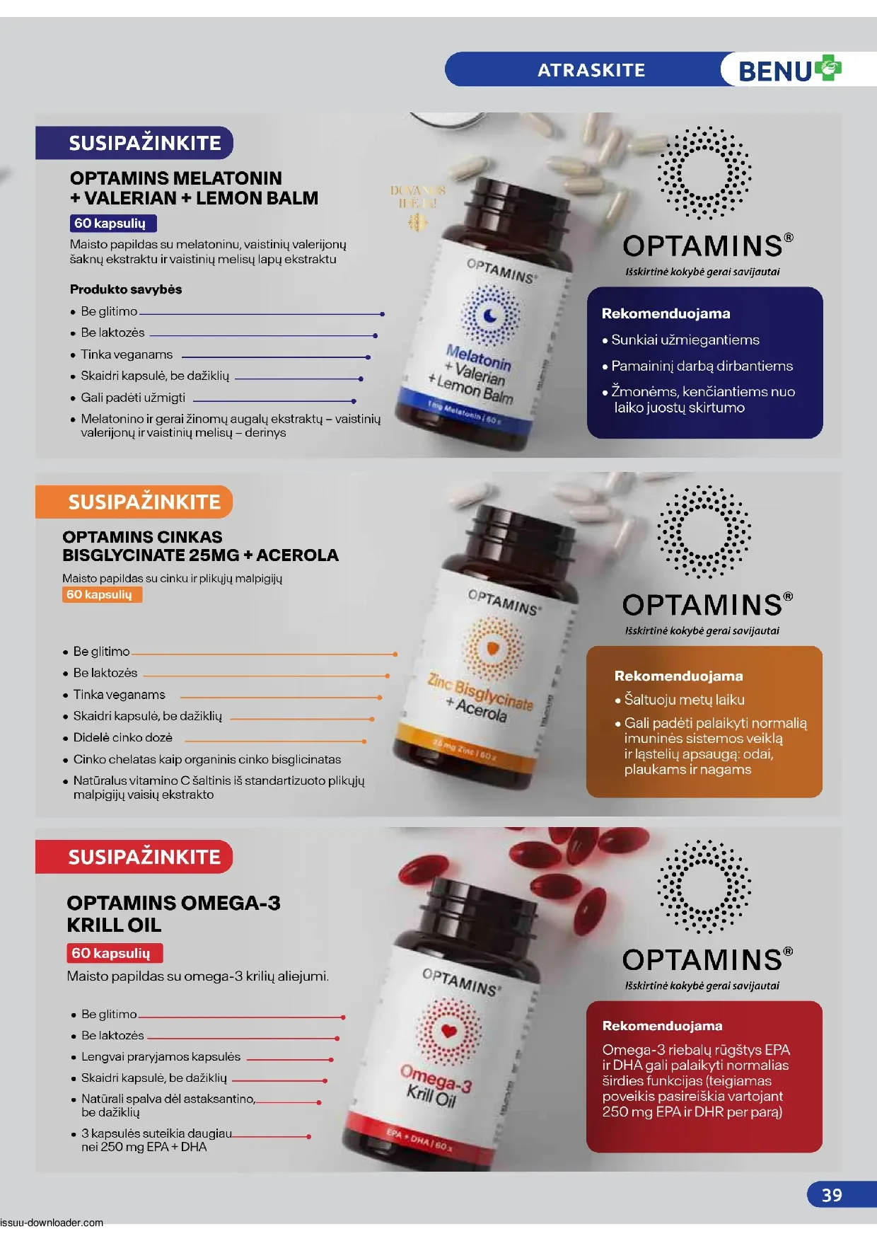 Benu leidinys – 39 psl.