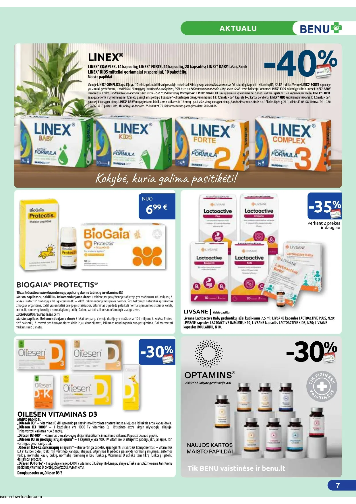 Benu leidinys – 7 psl.