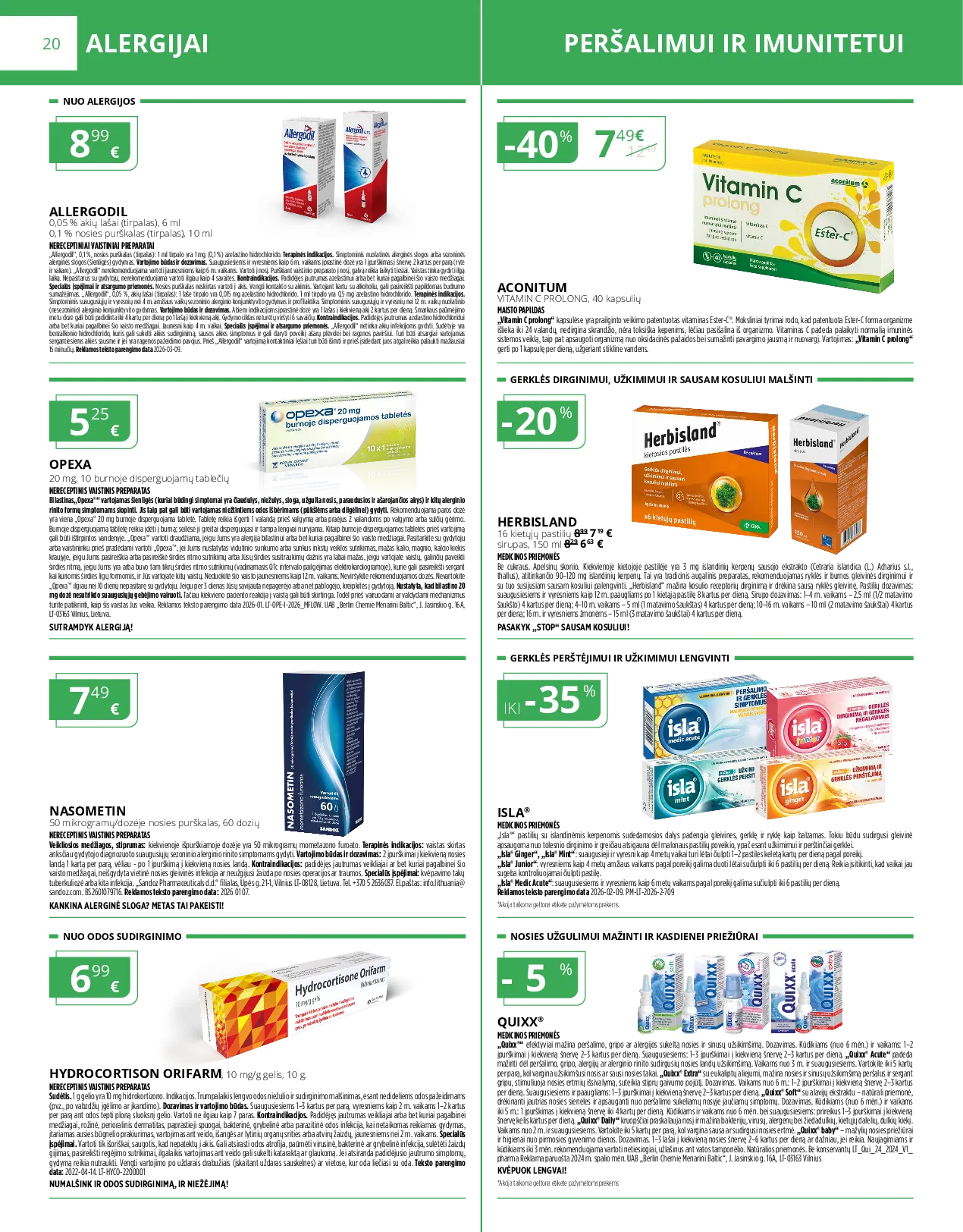 Norfa vaistinės leidinys – 20 psl.