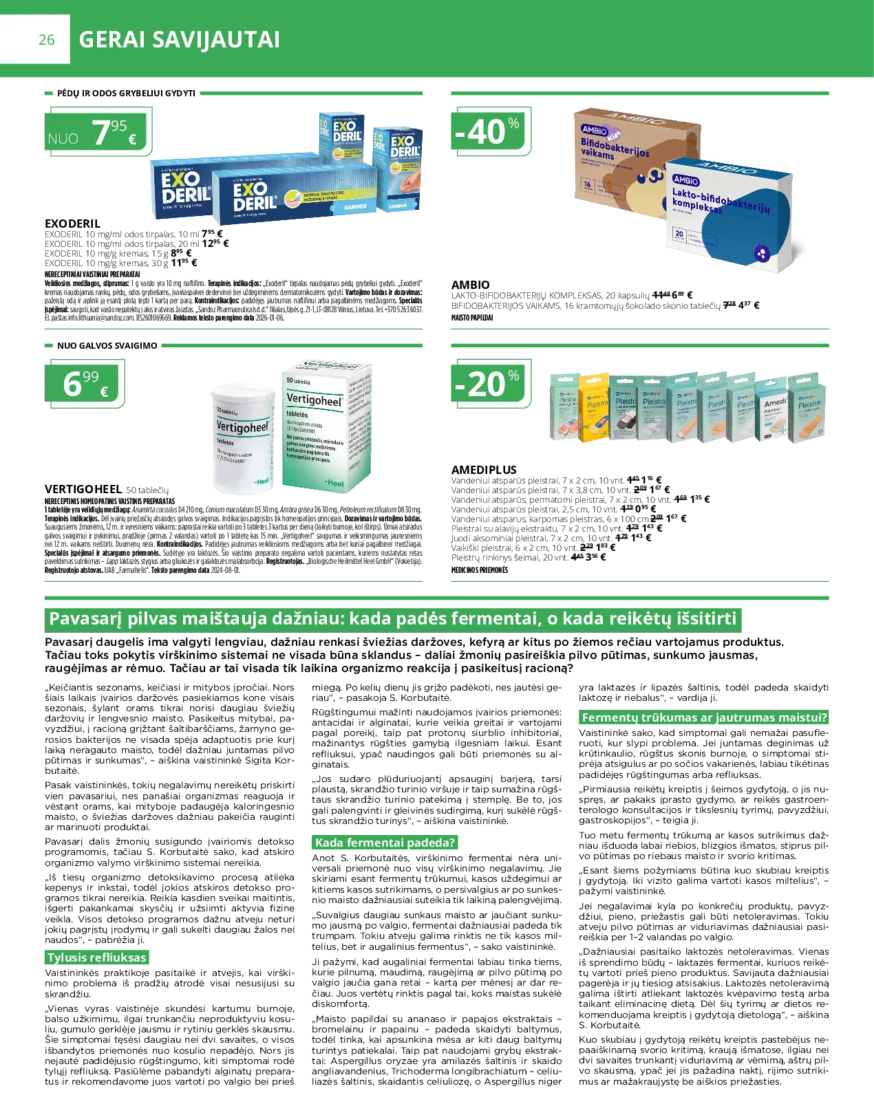 Norfa vaistinės leidinys – 26 psl.