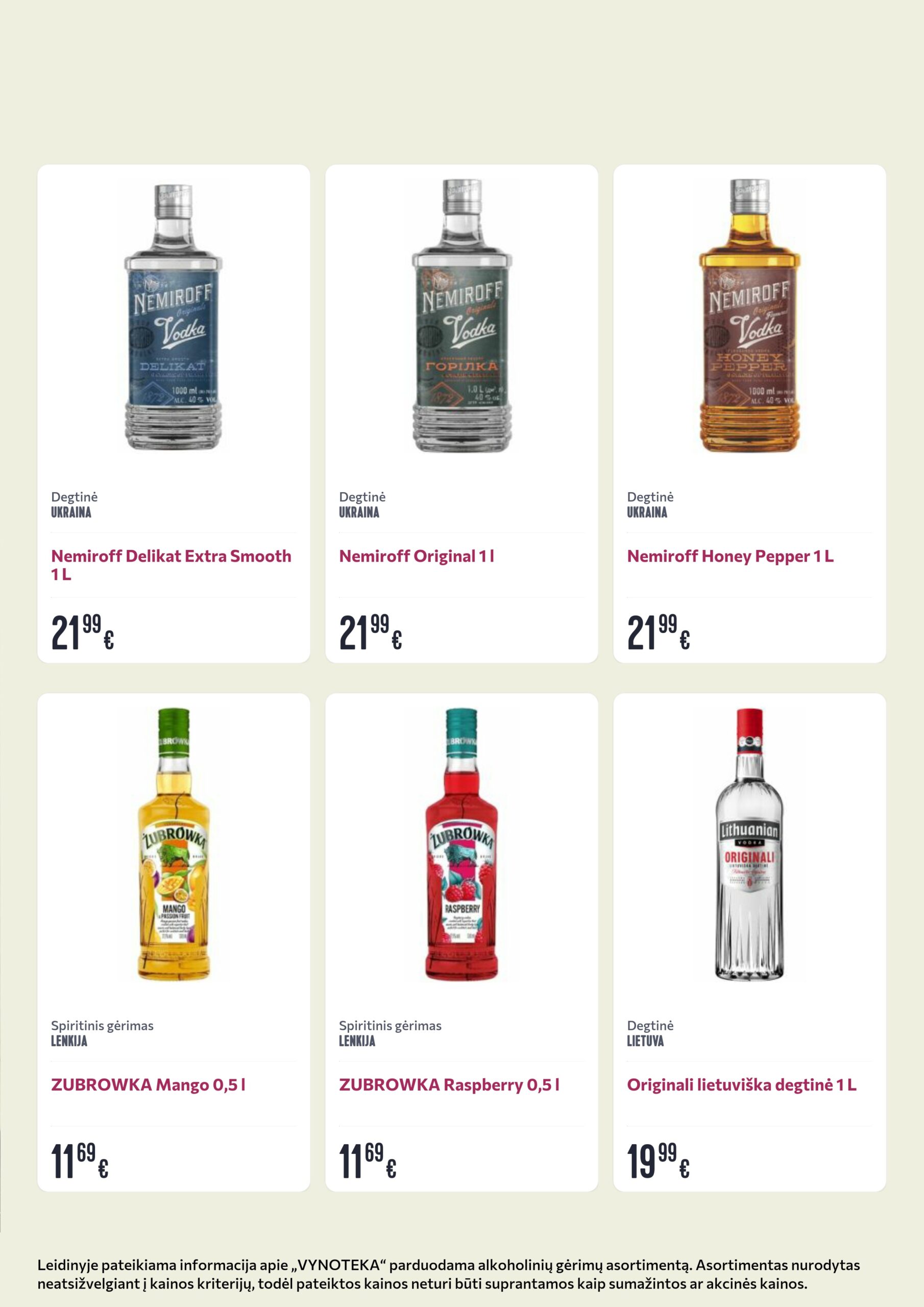 Vynoteka leidinys (gėrimų) – 20 psl.