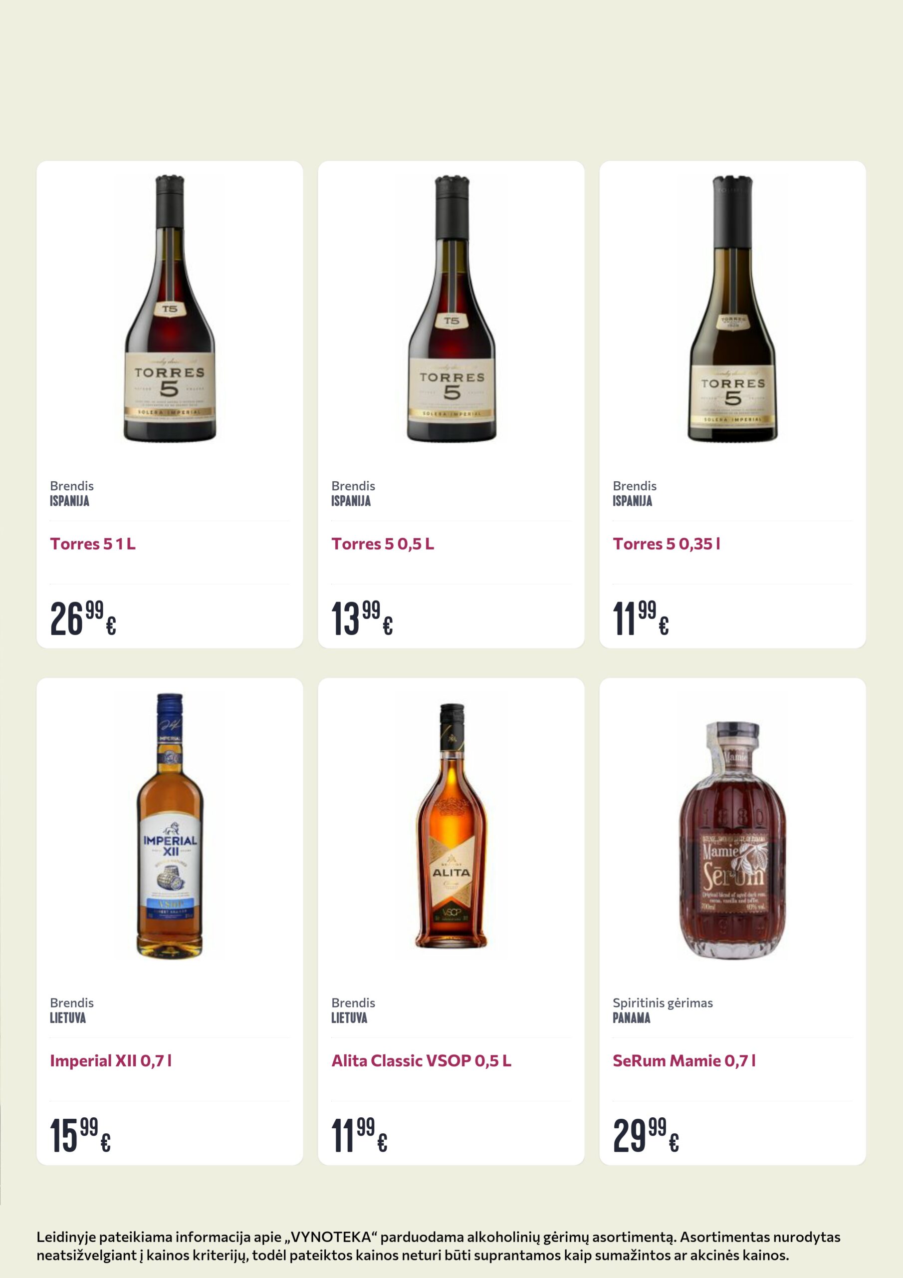 Vynoteka leidinys (gėrimų) – 15 psl.