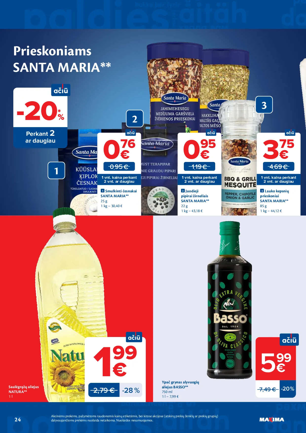 Maxima akcijos šią savaitę. Galioja nuo 2026-05-19 iki 2026-05-25 – 24 psl.