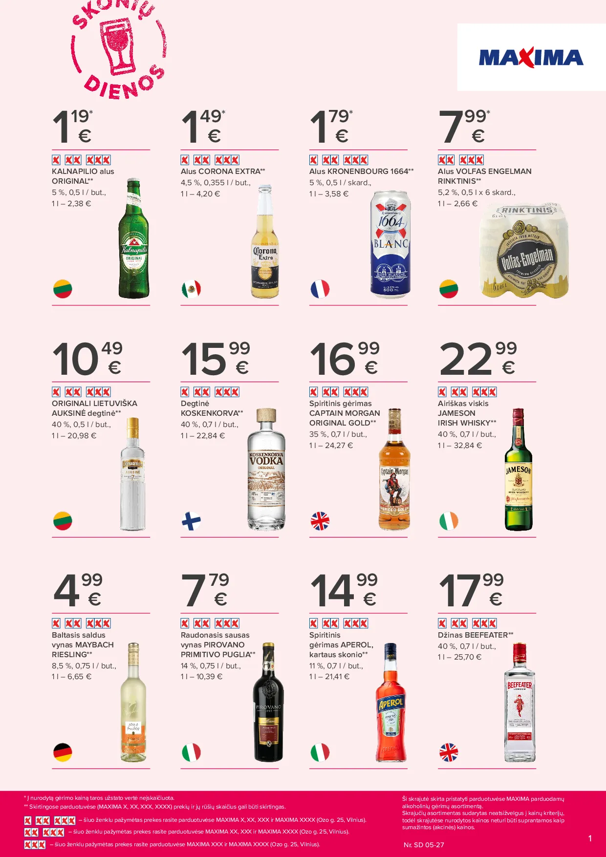 Maxima Skonių dienos naujausias leidinys – 1 psl.