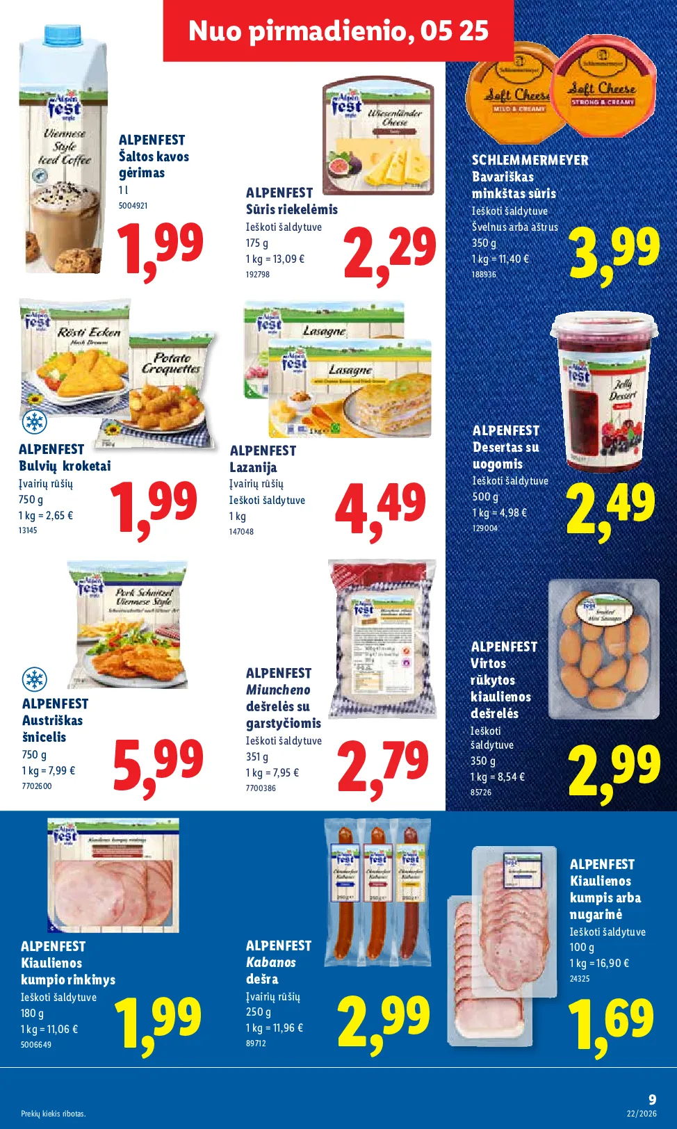 Lidl akcijos šią savaitę. Galioja nuo 2026-05-25 iki 2026-05-31 – 11 psl.