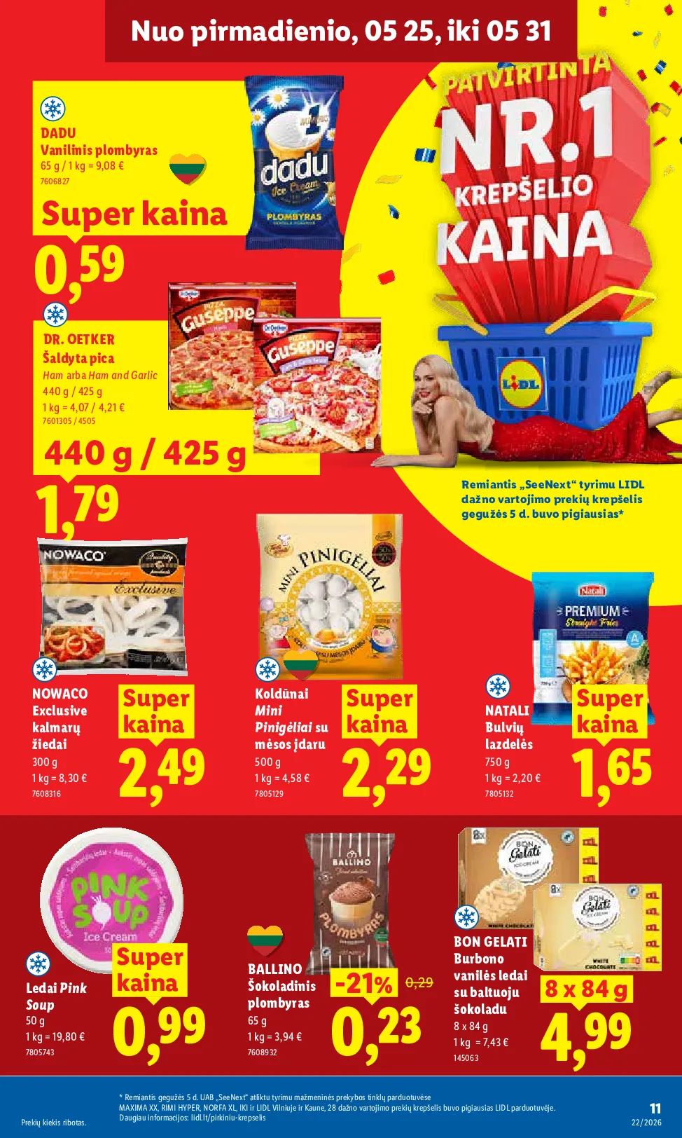 Lidl akcijos šią savaitę. Galioja nuo 2026-05-25 iki 2026-05-31 – 13 psl.