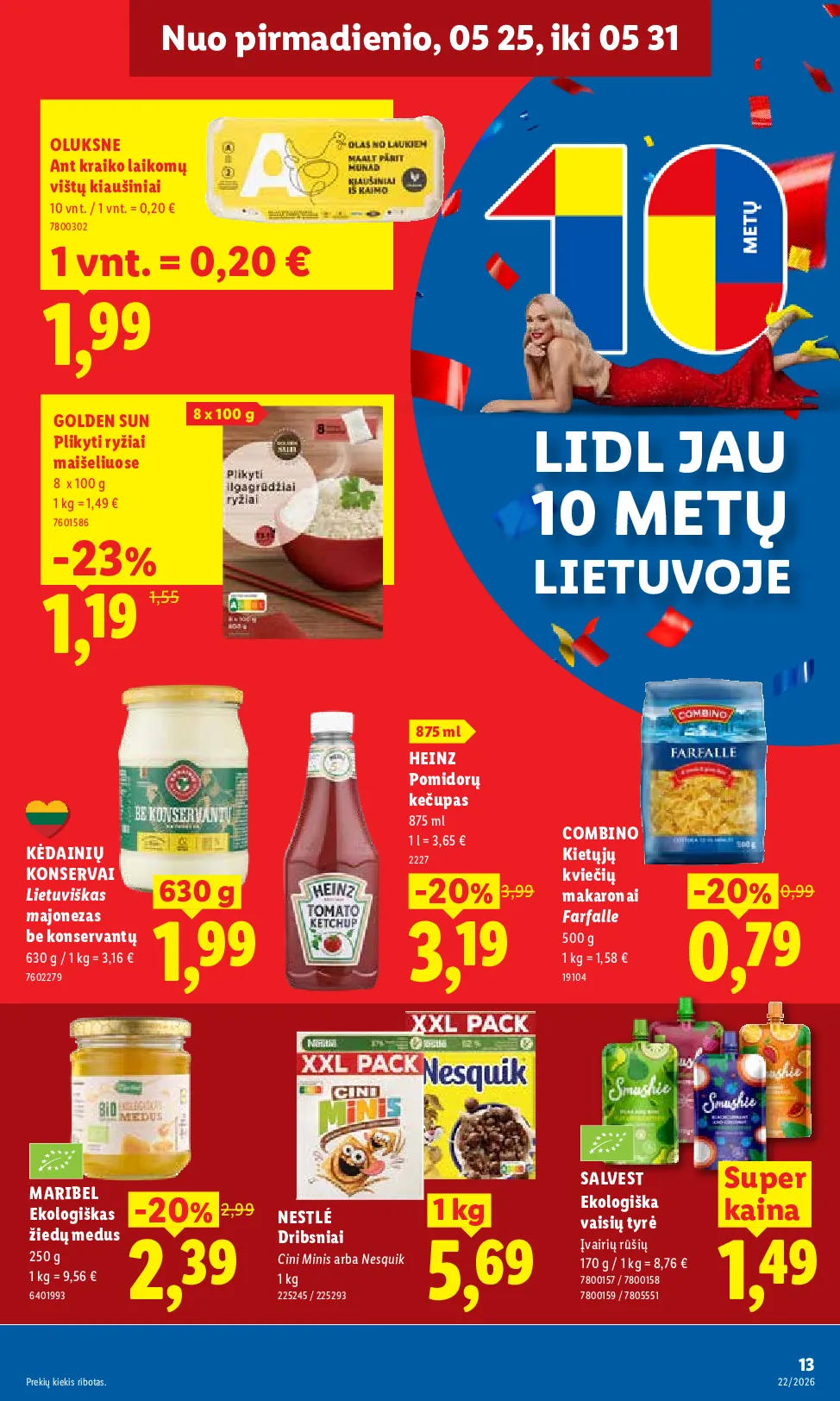Lidl akcijos šią savaitę. Galioja nuo 2026-05-25 iki 2026-05-31 – 15 psl.