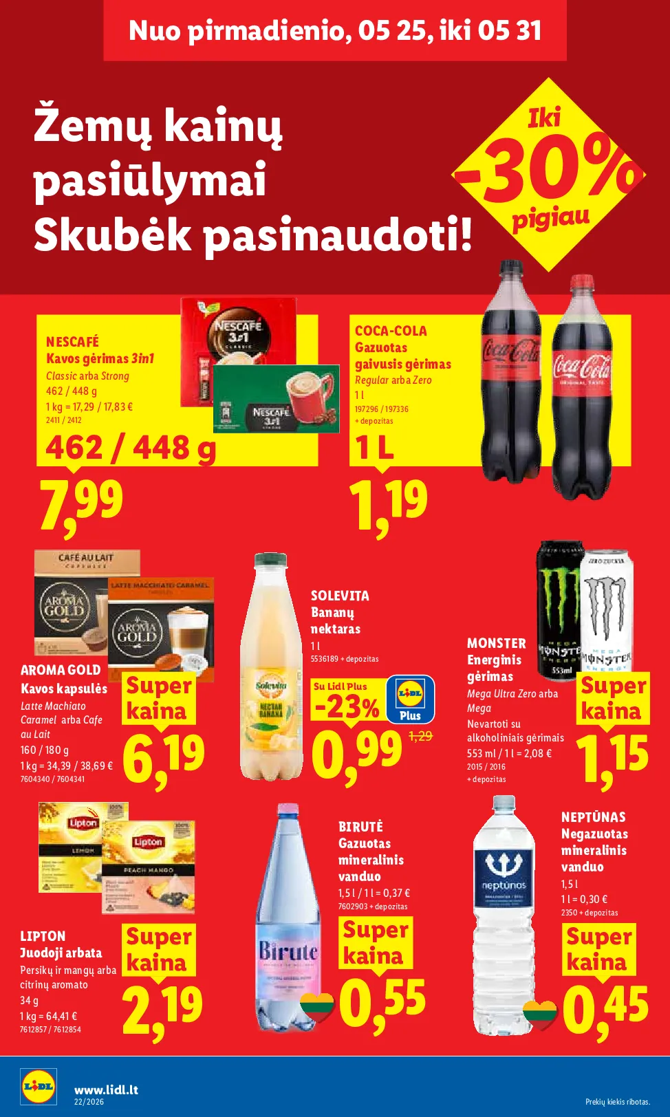 Lidl akcijos šią savaitę. Galioja nuo 2026-05-25 iki 2026-05-31 – 16 psl.