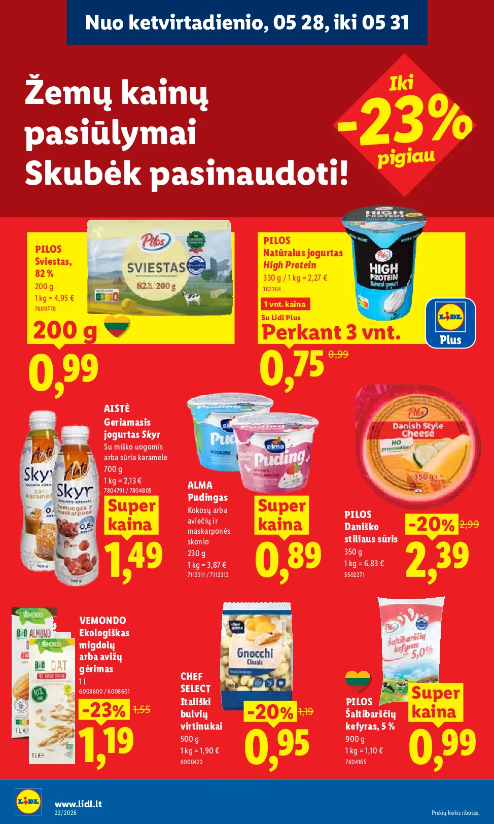 Lidl akcijos šią savaitę. Galioja nuo 2026-05-25 iki 2026-05-31 – 24 psl.
