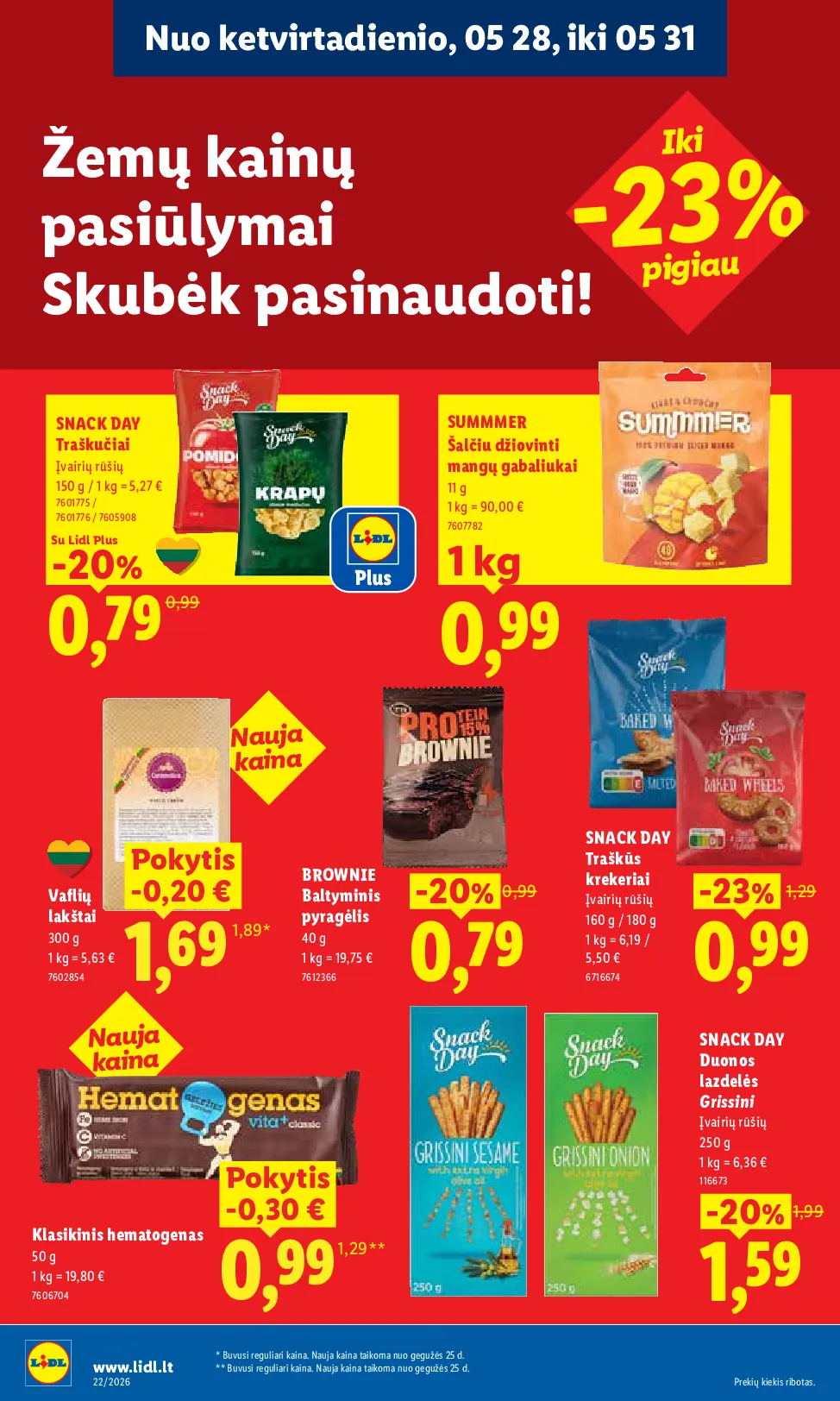 Lidl akcijos šią savaitę. Galioja nuo 2026-05-25 iki 2026-05-31 – 26 psl.