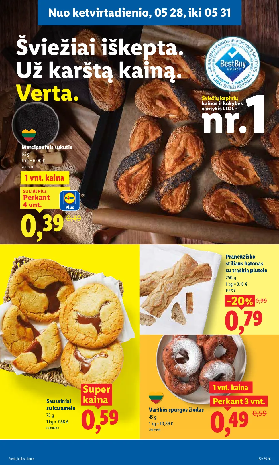 Lidl akcijos šią savaitę. Galioja nuo 2026-05-25 iki 2026-05-31 – 27 psl.