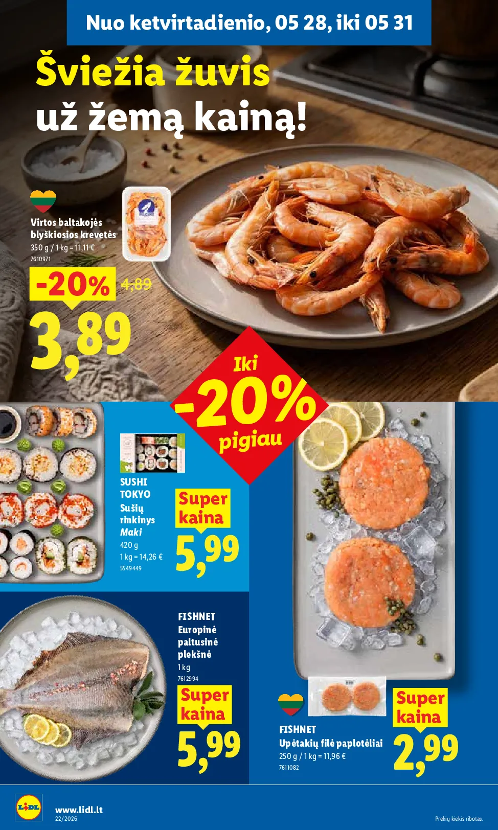 Lidl akcijos šią savaitę. Galioja nuo 2026-05-25 iki 2026-05-31 – 30 psl.