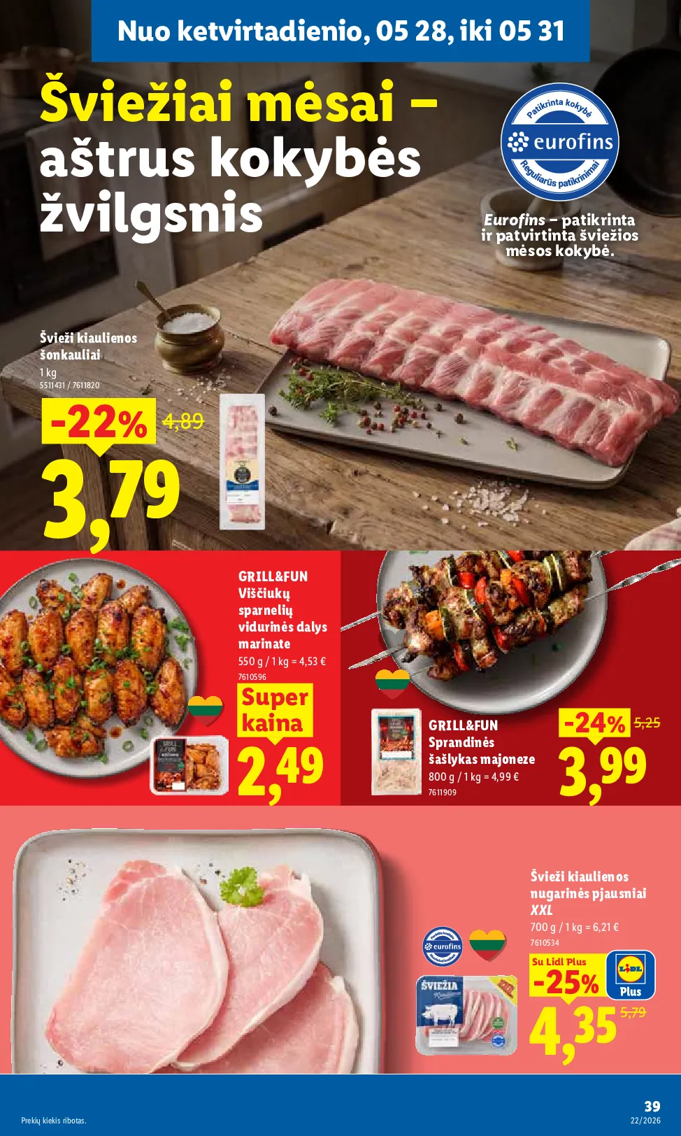 Lidl akcijos šią savaitę. Galioja nuo 2026-05-25 iki 2026-05-31 – 31 psl.