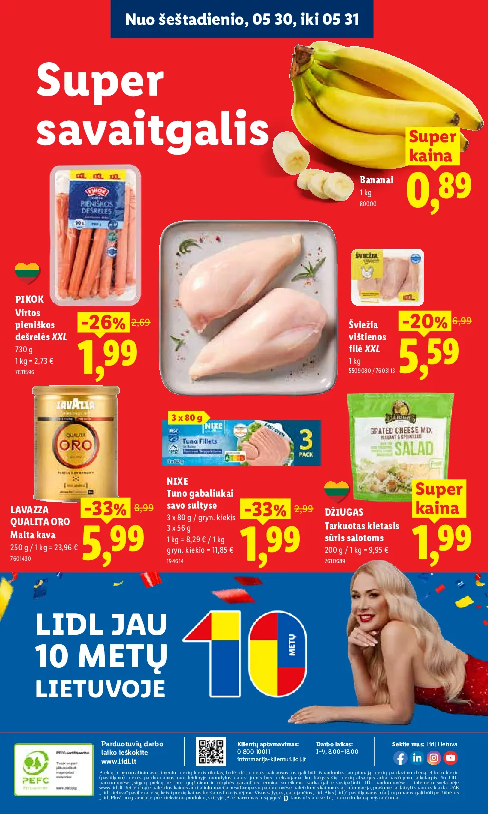 Lidl akcijos šią savaitę. Galioja nuo 2026-05-25 iki 2026-05-31 – 32 psl.