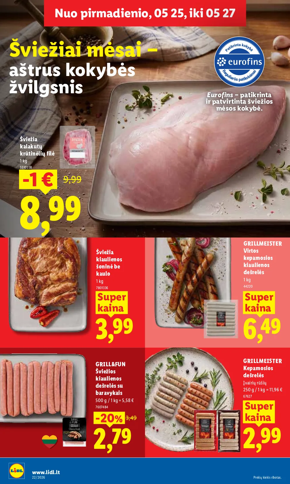 Lidl akcijos šią savaitę. Galioja nuo 2026-05-25 iki 2026-05-31 – 8 psl.