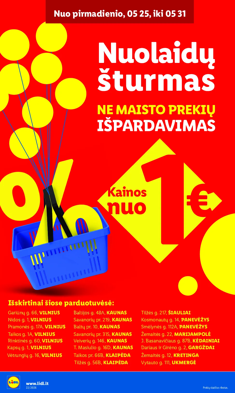 Lidl akcijos šią savaitę. Galioja nuo 2026-05-25 iki 2026-05-31 – 2 psl.