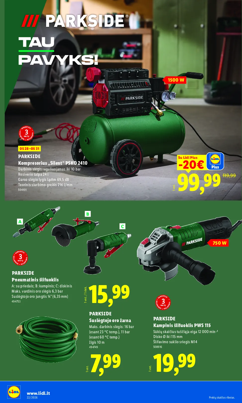 Lidl akcijos šią savaitę. Galioja nuo 2026-05-25 iki 2026-05-31 – 20 psl.