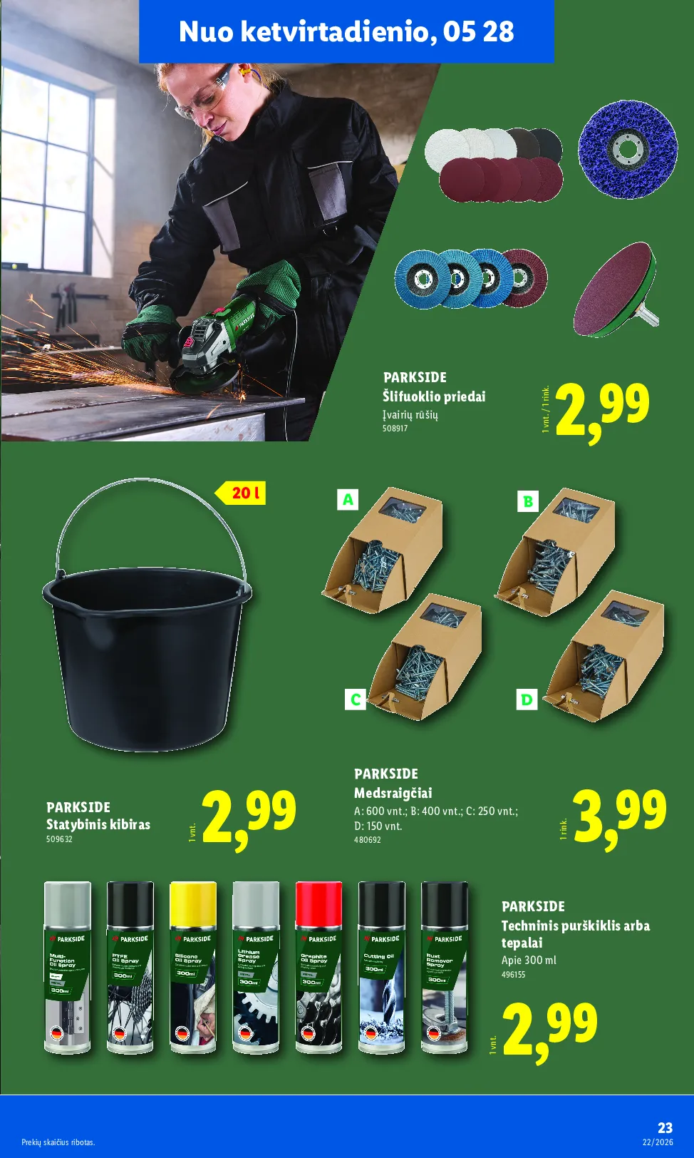 Lidl akcijos šią savaitę. Galioja nuo 2026-05-25 iki 2026-05-31 – 23 psl.