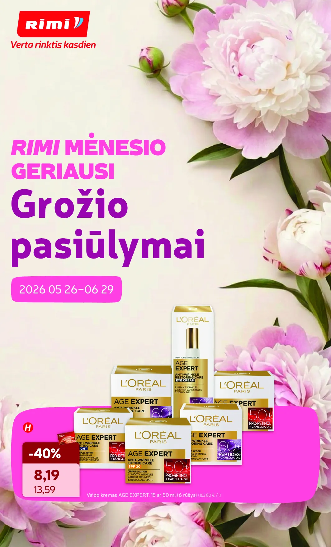 Rimi grožio prekių katalogas – 1 psl.