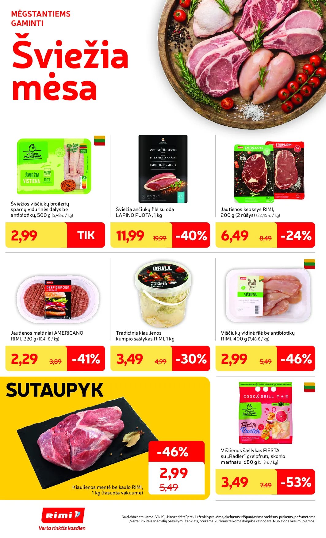 Rimi akcijos šią savaitę. Galioja nuo 2026-05-19 iki 2026-05-25 – 12 psl.