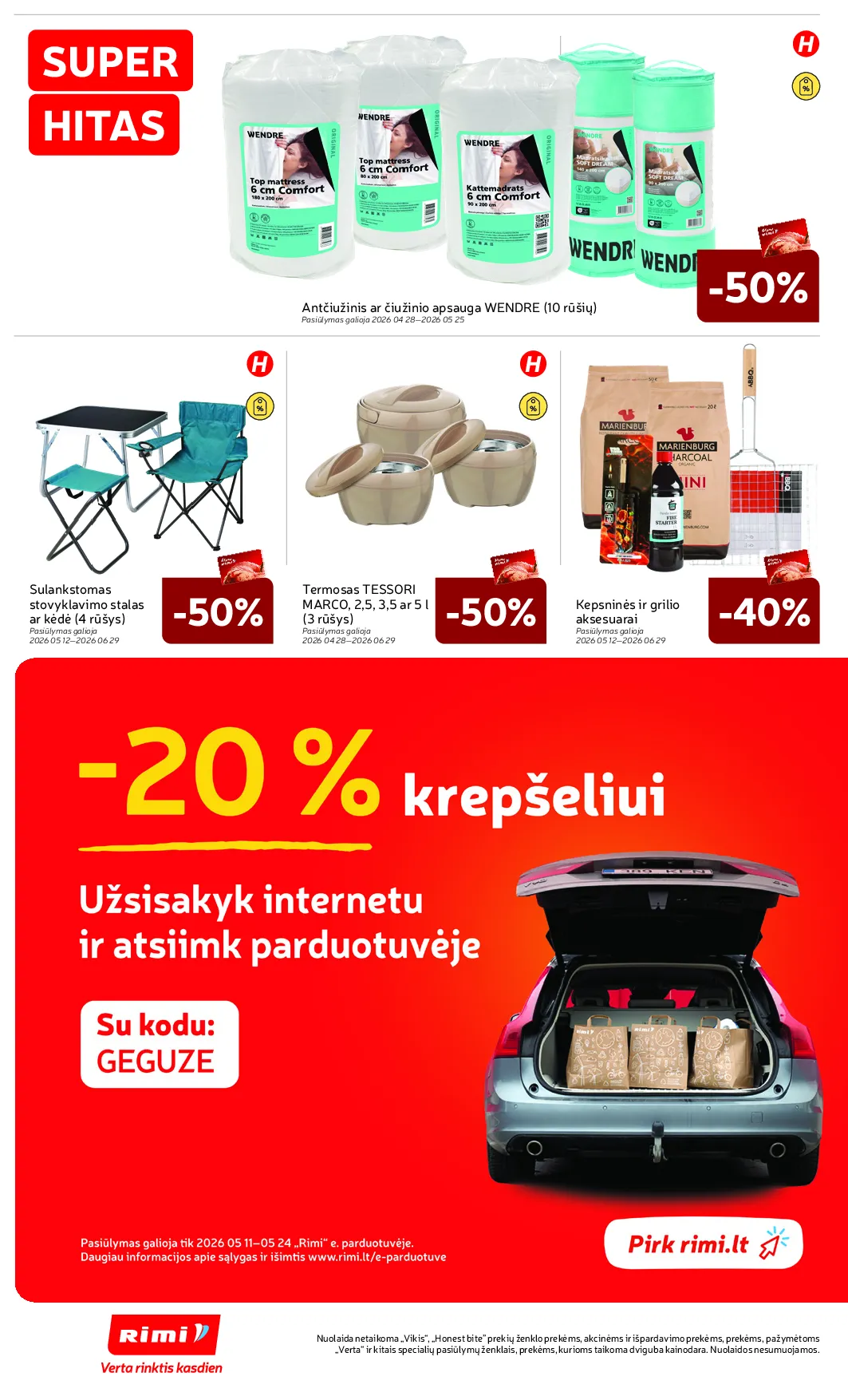 Rimi akcijos šią savaitę. Galioja nuo 2026-05-19 iki 2026-05-25 – 32 psl.