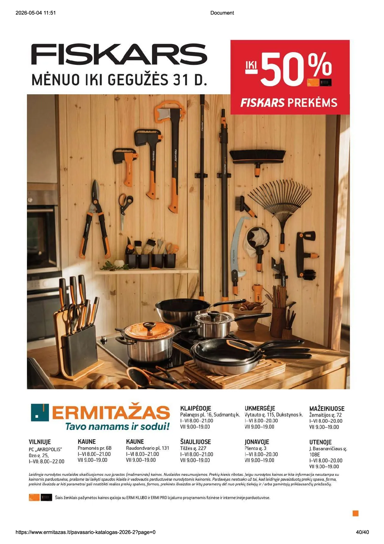 Ermitažas pavasario katalogas – 40 psl.