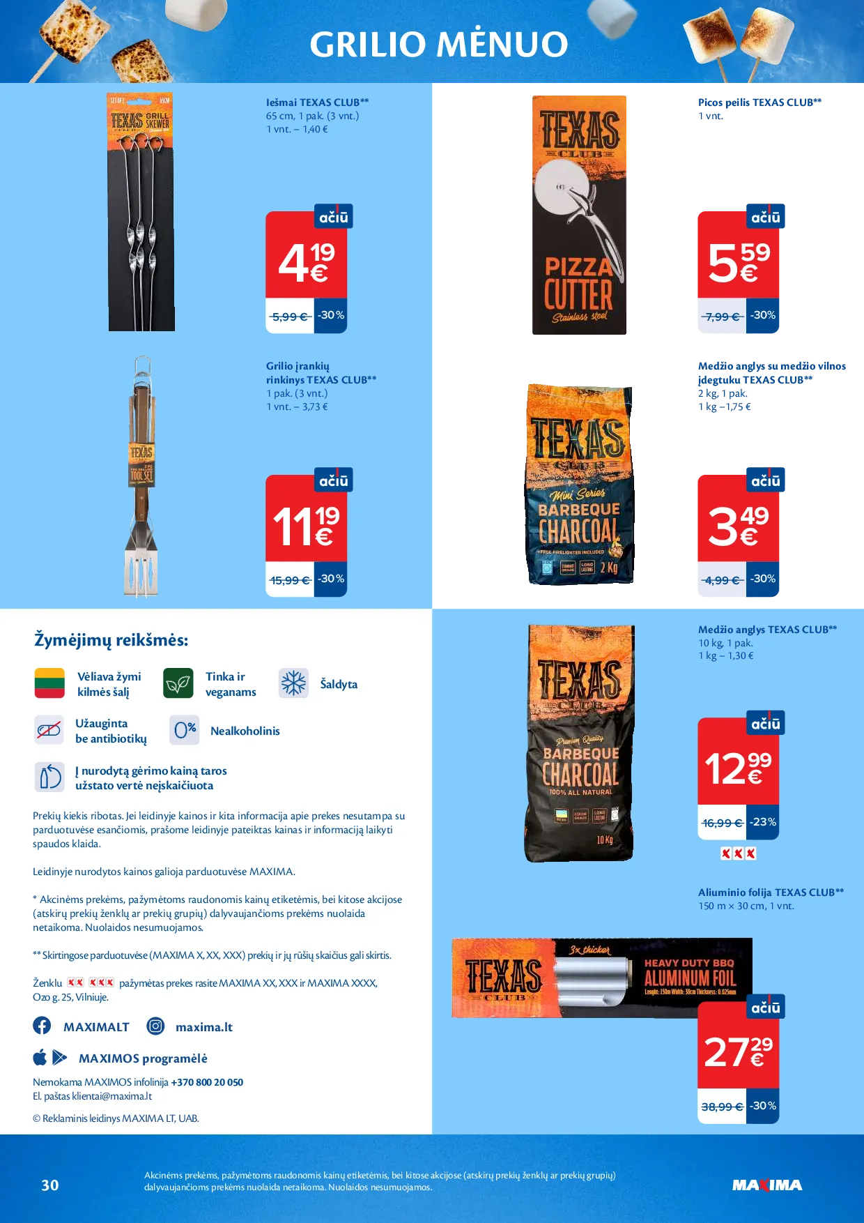 Maxima grilio mėnuo – 30 psl.