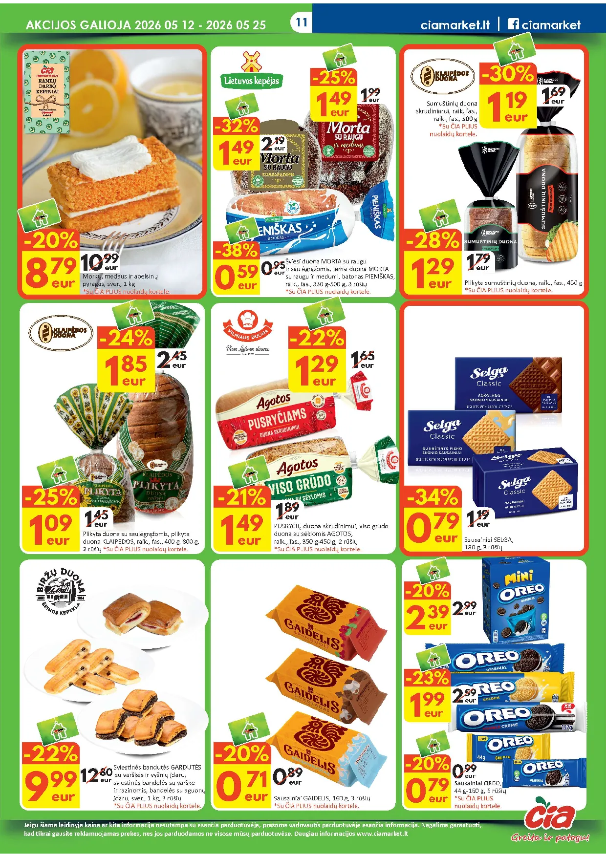 Čia Market akcijos šią savaitę. Galioja nuo 2026-05-12 iki 2026-05-25 – 11 psl.