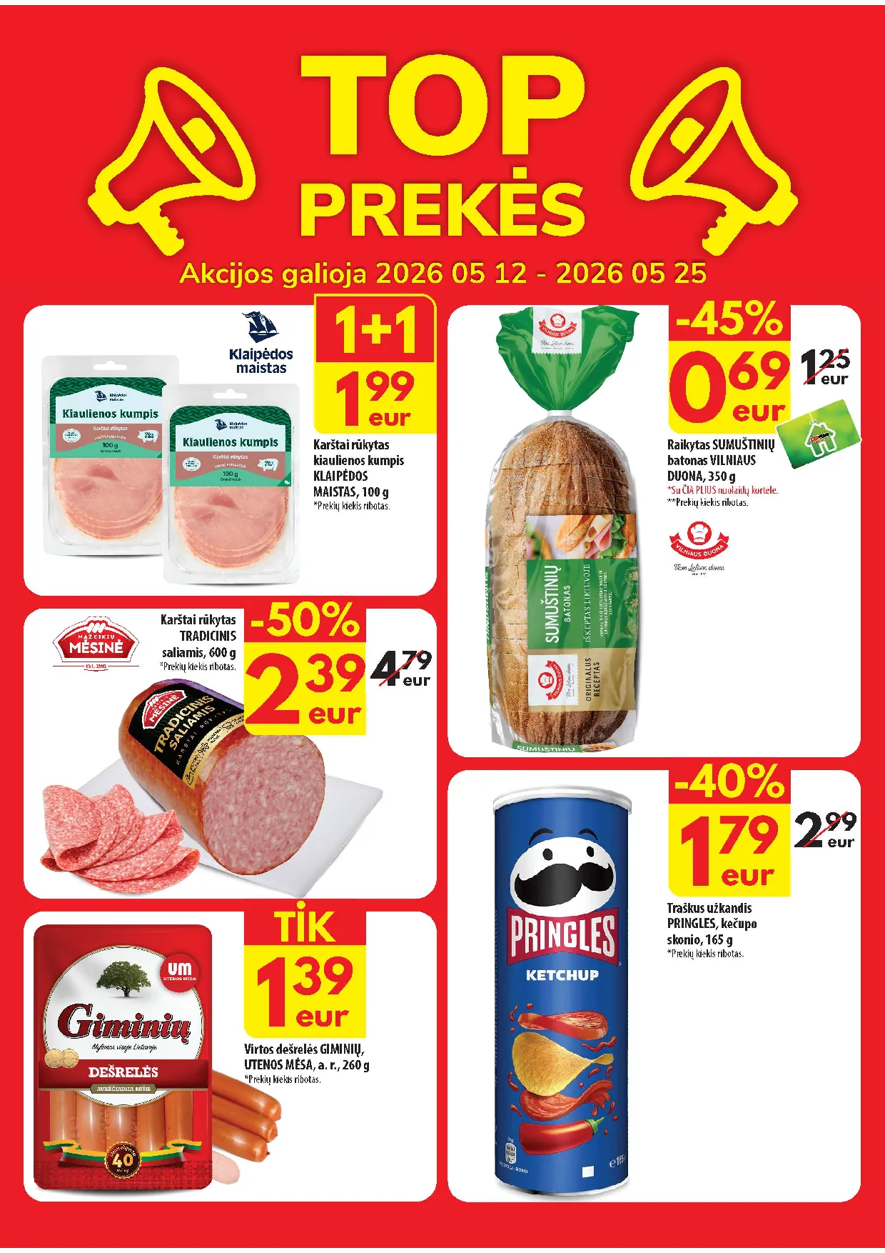 Čia Market akcijos šią savaitę. Galioja nuo 2026-05-12 iki 2026-05-25 – 2 psl.