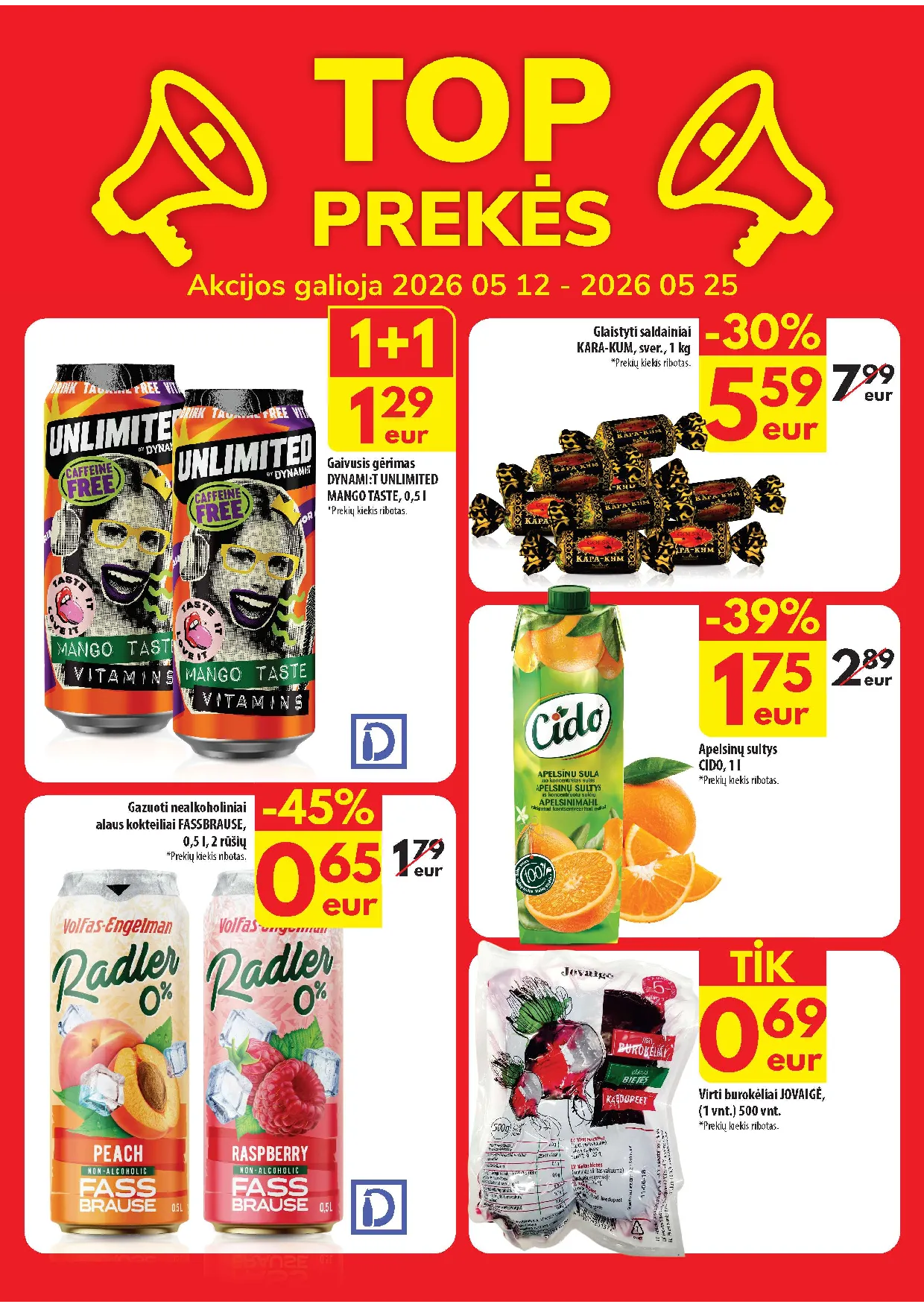 Čia Market akcijos šią savaitę. Galioja nuo 2026-05-12 iki 2026-05-25 – 20 psl.