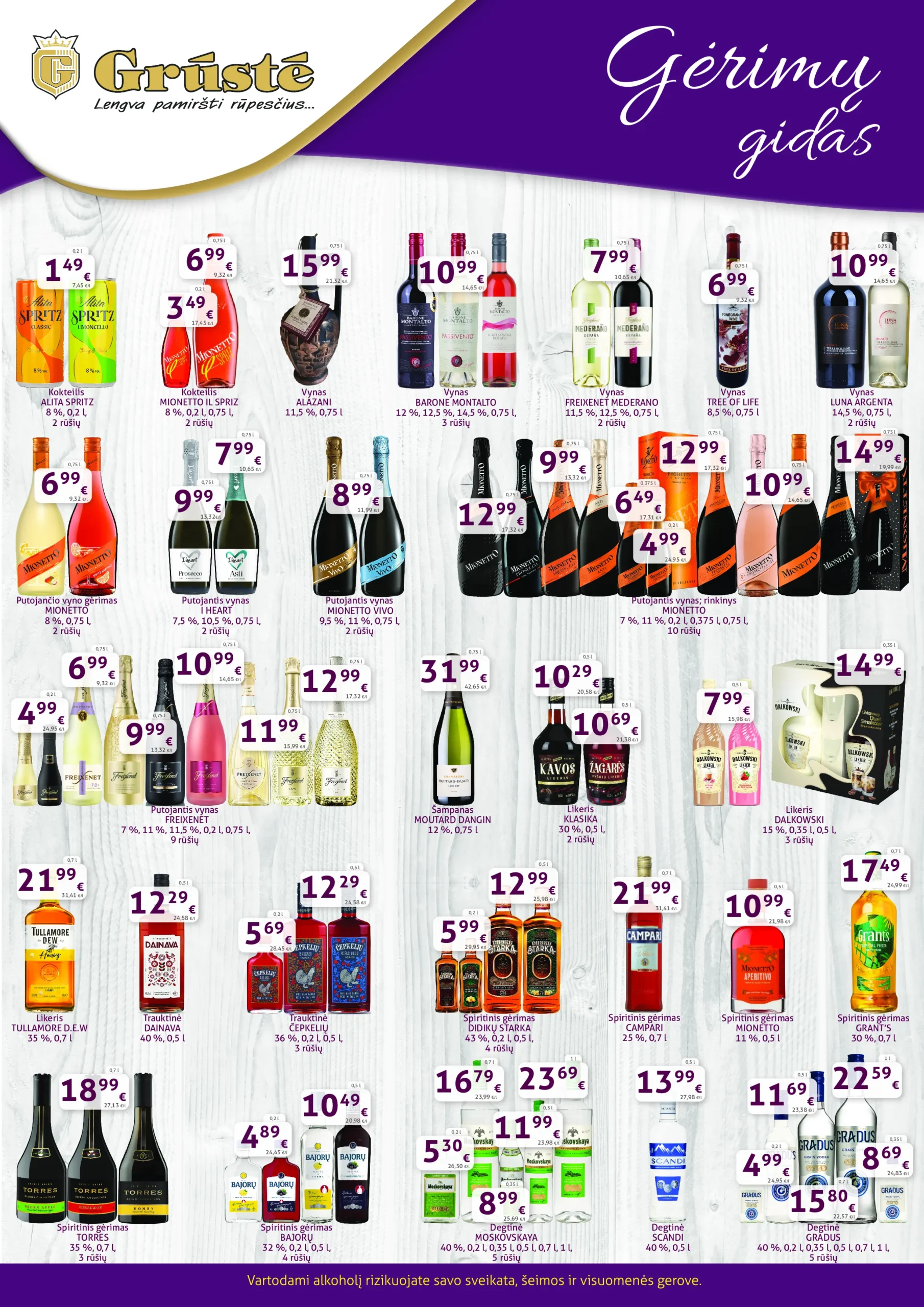 GRŪSTĖ gėrimų gidas – 1 psl.