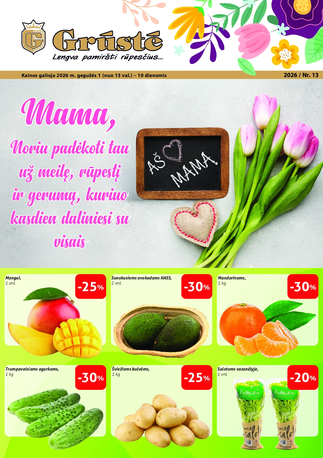Grūstė leidinys – 1 psl.