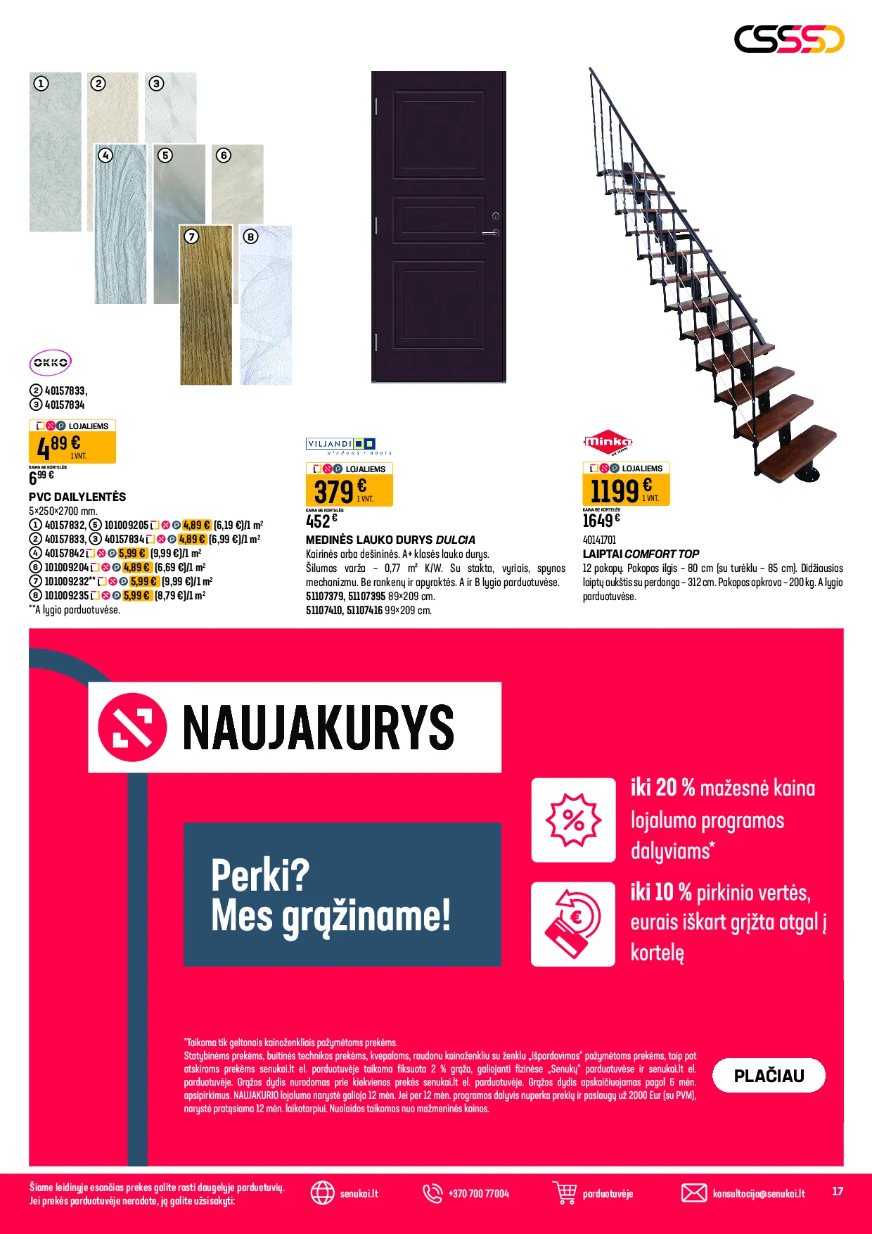 Senukai leidinys – 17 psl.