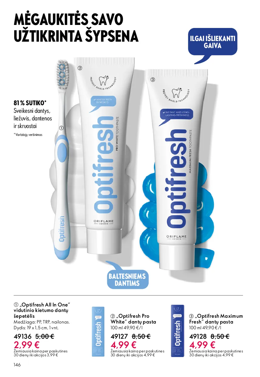 Oriflame akcijos šią savaitę. Galioja nuo 2026-05-13 iki 2026-06-02 – 146 psl.