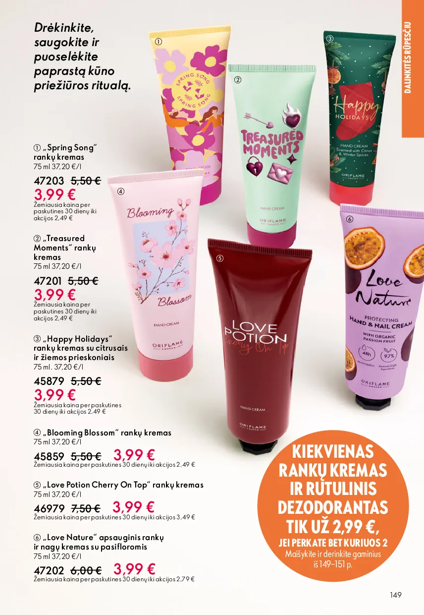 Oriflame akcijos šią savaitę. Galioja nuo 2026-05-13 iki 2026-06-02 – 149 psl.
