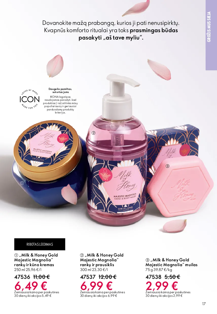 Oriflame akcijos šią savaitę. Galioja nuo 2026-05-13 iki 2026-06-02 – 17 psl.