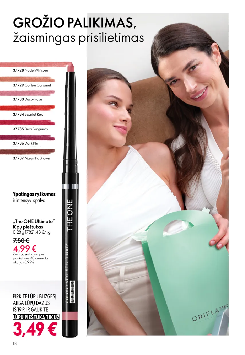 Oriflame akcijos šią savaitę. Galioja nuo 2026-05-13 iki 2026-06-02 – 18 psl.
