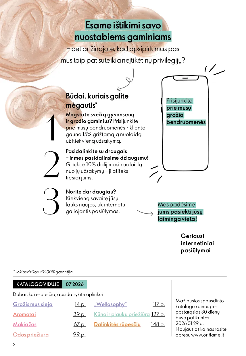 Oriflame akcijos šią savaitę. Galioja nuo 2026-05-13 iki 2026-06-02 – 2 psl.