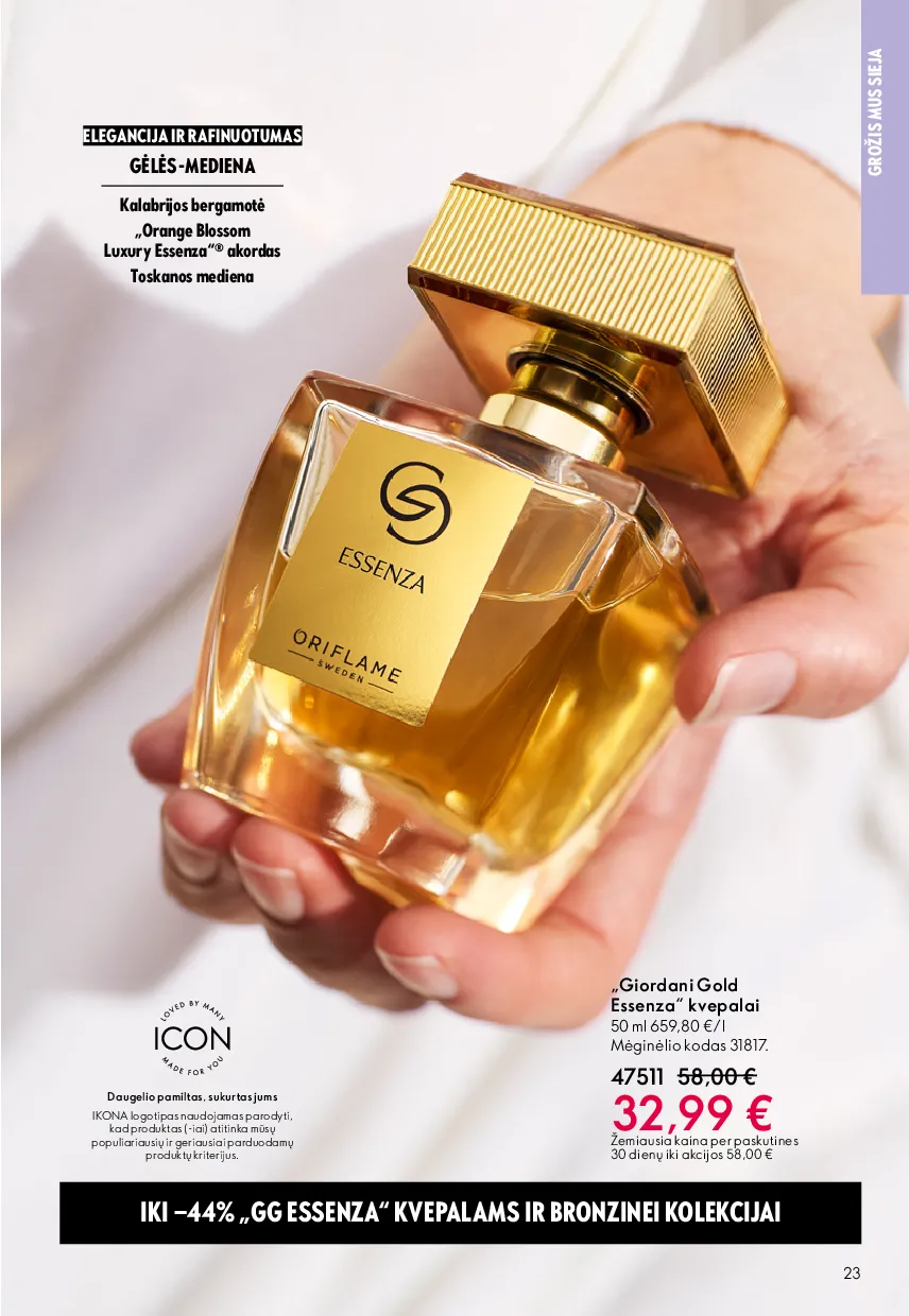 Oriflame akcijos šią savaitę. Galioja nuo 2026-05-13 iki 2026-06-02 – 23 psl.